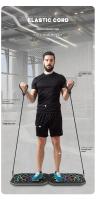 Tablero De Empuje Con 2 Bandas De Resistencia Y Saltarotes Durable PP Material Para Entrenamiento De Pecho Y Gimnasio - details 3