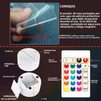 Lámpara De Noche 3D Dragón Cambia De Color 16 Colores Con Pilas Para Decoración De Habitación De Niños Regalo De Navidad Para Niños Y Niñas - details 7