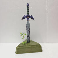 Figura De Acción Anime Zelda Legendaria Skyward Link Con Espada Maestra Adorno De Escritorio Regalo Para Niños Colección De Juguetes Unisex - details 4