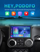 Podofo Radio de coche Android 2 Din para Jeep Wrangler 2015 2016 2017 Carplay 8+128GB AI Voice WIFI+4G DSP GPS Navegación Multimedia Reproductor de Video - details 0