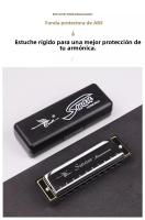 Harmonica Diatónica De 10 Agujeros En Clave De C Con Estuche Para Blues Folk Pop Adecuada Para Estudiantes Y Profesores De Música Principiantes - details 7