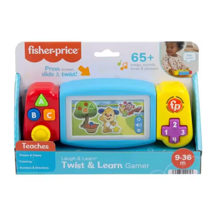 FISHER-PRICE RÍE Y APRENDE VIDEOCONSOLA GIRA Y APRENDE JUGUETE CON LUCES Y SONIDOS DE MATTEL - 1