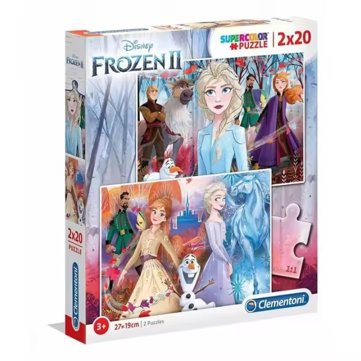 PUZZLE 2 X 20 PIEZAS FROZEN 2 DE CLEMENTONI - 1