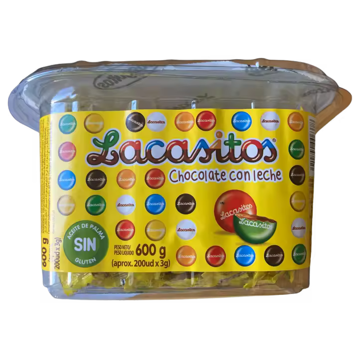 Lacasitos Tiras de 3 ud (200 ud aprox. Total 600 g) 7 colores distintos - 1