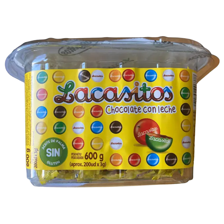 Lacasitos Tiras de 3 ud (200 ud aprox. Total 600 g) 7 colores distintos - 1