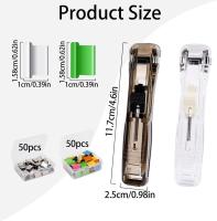 Dispensador De Clips De Papel Portátil Mini Estuche De Papel Con Recargables Y Mini Estornudador De Plástico Para Oficina - details 2