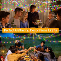 Luces De Cadena De Hadas 1000/500LED Para Decoración De Navidad Exterior Impermeables Con Control Remoto Para Árbol Calle Boda Fiesta - details 14