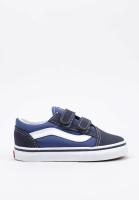 Vans OLD SKOOL V Zapatilla Deportiva Velcro Bebé - niño (hasta la talla 30) Azul - details 0