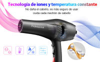 Secador Pelo Profesional Iónico 2400W Secadores de Pelo Motor AC 3 Temperaturas 2 Velocidades, Botón Aire Frío, 2 Concentradores y 1 Difusor 2,5 Metros de Cable, Rápido Secado Cabello - details 0