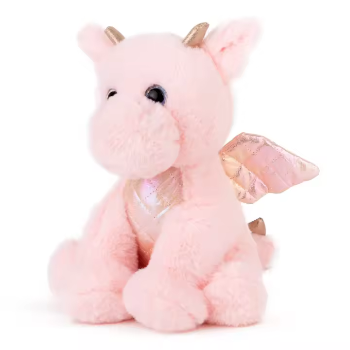 DRAGON PELUCHE MUY SUAVE COLOR AZUL,ROSA,GRIS 3MODELO 25CM - 1