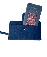 MEJORADA - Cartera Monedela de Tela Vaquera con Adornos Folklóricos y Tarjetera para Mujer - details 6