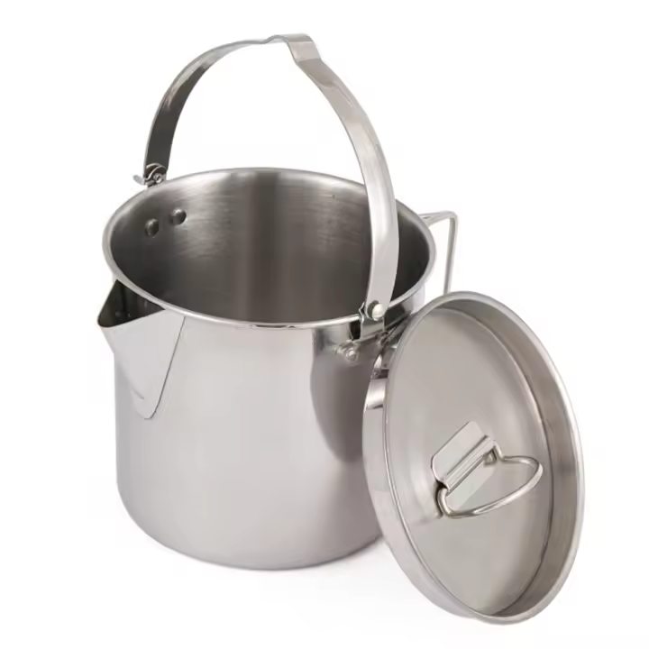 Hervidor de agua portátil para exteriores, tetera colgante de 1,2 L para Picnic, Camping y viaje - 1