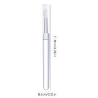 5pcs Sticks De Aplicador De Silicona Planas Borradores Reutilizables Para Labios Con Cubierta Para Prevenir La Polvo Herramientas De Aplicación De Polvo De Uñas - details 5