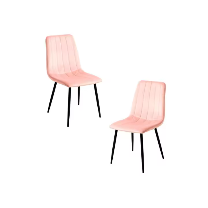 Pack 2 Sillas Liny Terciopelo - Rosa - 1