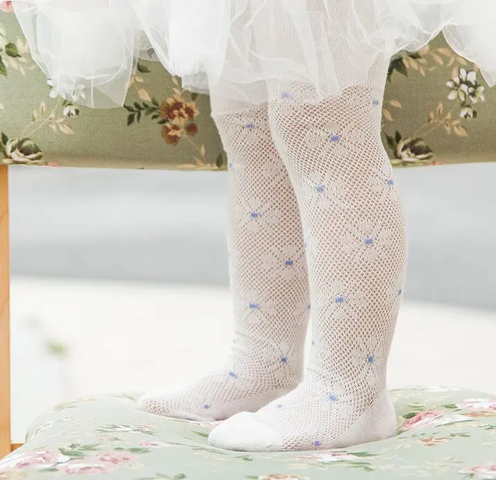 Tirantes Para Bebés Niñas Lawadka Verano Malla Delgada Impresión Suaves Pantimedias Casuales Para Niñas 0-5Años Polyester Spandex Coton - 1