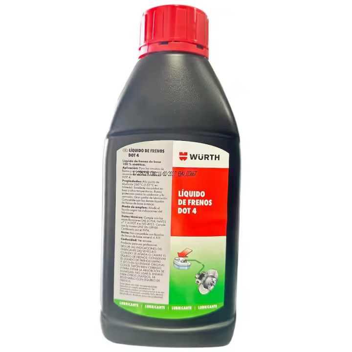 Líquido de Frenos Würth Dot 4 - 500 ml - Alta Calidad y Durabilidad para Automóviles y Motocicletas - 1