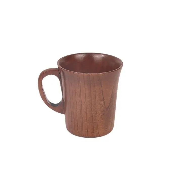 1PC Taza De Madera Con Agua De Miel Japonesa Creativa Jujube Taza De Café Té Cerveza Jugo Leche Con Mango Natural Artesanal - 1