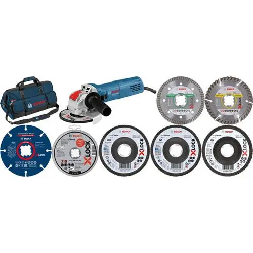 Kit amoladora BOSCH GWX 750-115 + discos X-lock 115mm - 1