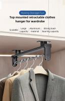 Rack De Secado Ajustable Y Plegable Para Armarios Riel De Ropa De Metal Espacioso Organizador Para Guardar Ropa Y Secar Ropa - details 3