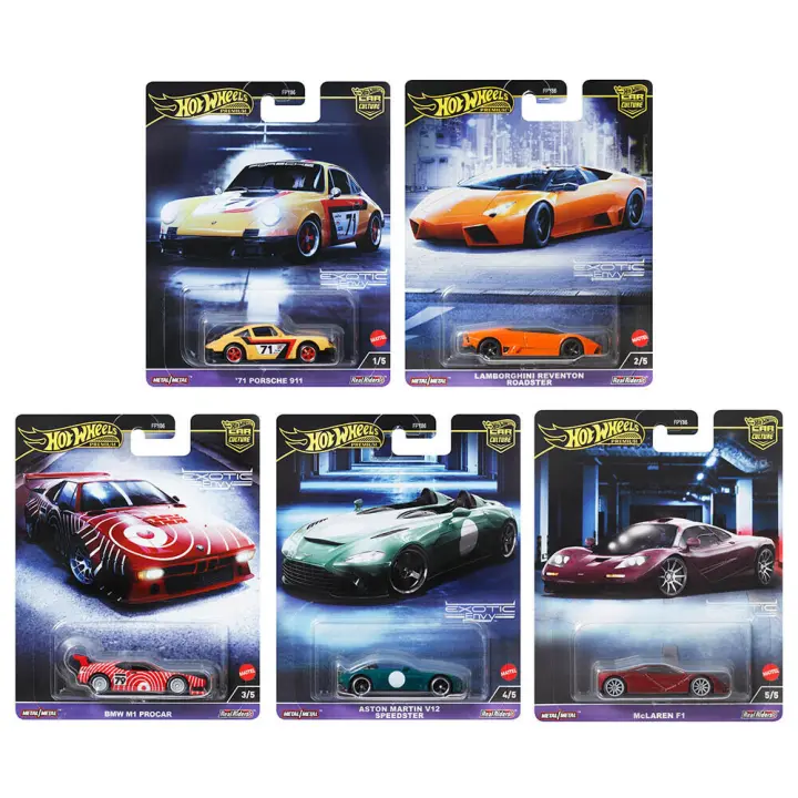 Hot Wheels Premium Car Culture Exotic Envy 2024 - pack de 5 coches - FPY86 977G - 1