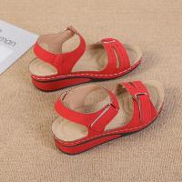 SP Sandalias de mujer de nuevo estil con Tacones de cuña, Suela Gruesa con Velcro, Talla big, sandalias de una Tira en stock, - details 37