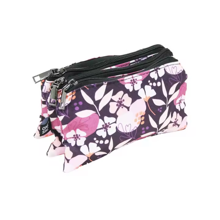 Estuche Escolar Rectangular con Doble Compartimento y Cierre de Cremallera - 1