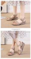 SP Sandalias de mujer de nuevo estil con Tacones de cuña, Suela Gruesa con Velcro, Talla big, sandalias de una Tira en stock, - details 25