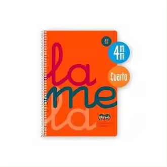 Cuaderno espiral 4X4 cuadrovia 4º tamaño pequeño 90g 80h T/P Lamela - 1