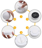 Luces LED Para Gabinete Con Control Remoto RGB Cambio De Color Sin Cable Para Cocina Dormitorio Armario Contador Luz Nocturna - details 4
