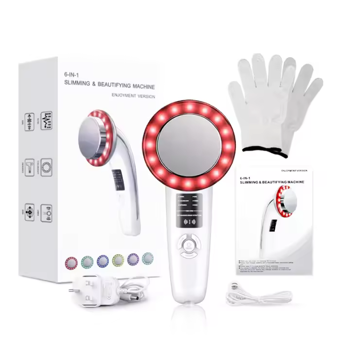 Máquina Anticelulítico 6 en 1 with Ultrasonido, EMS and Infrarrojos para Moldeado Corporal: Remove Grasa en Abdomen, Piernas y Glúeos + Kit Profesional de Cavitación - 1