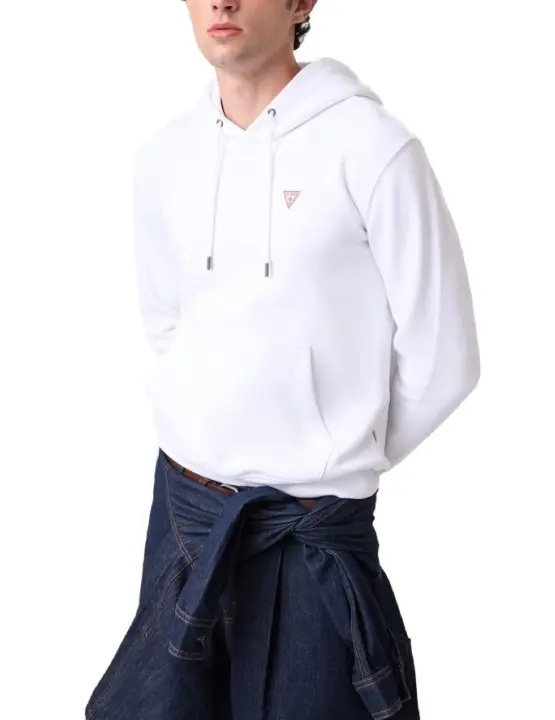 Sudadera Guess Jeans blanco con capucha para hombre - 1