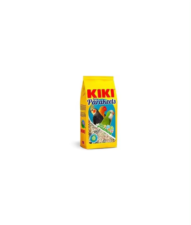 Kiki large parakeets es un Alimento completo para cotorritas, ninfas y agapornis en formato de  1kg y de 5kg -Kiki - 1