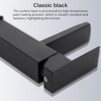 Grifo de Lavabo de Acero Inoxidable Negro Plateado para Baño Mezclador de Agua Caliente y Fría Estilo Contemporáneo con Mango de Latón - details 4