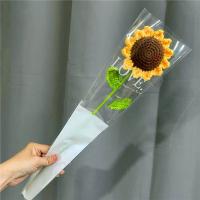 DIY Bouquet De Flores Tejidas Rosa Y Girasol Flores Artificiales Para Decoración Del Hogar En Acetato Uso En Aniversarios Bodas Y Más - details 0