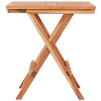 vidaXL Mesa plegable de bistró de madera maciza de teca 60x60x65 cm - details 1