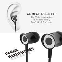 TEMCO Auriculares con Cable de AUX clavija redondo, Auriculares Delgados con Conector Jack de 3,5 mm, música, Sonido estéreo universales, micrófono, botón de Respuesta para Xiaomi Samsung Huawei Vivo OPPO Honor Realme, Con Oido Cubierta de Silicona - details 4