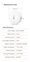 Sensor De Temperatura Y Humedad ZigBee 3.0 Tuya Inteligente Para Automatización De Hogar Compatible Con Alexa Google Smart Life App - details 6