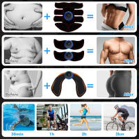 Estimulador Muscular EMS Eléctrico Entrenador De Músculos Abdominales Y Glúteos Masajeador Corporal Recargable Para Pérdida De Peso Y Fitness Trabaja En Abdomen Cintura Brazos Espalda Piernas Unisex - details 10
