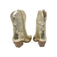 EVA ZORTEON - Nueva Colección! Botín cowboy, de polipiel bordado, de tacón grueso, estable,  con cremallera, Marca TULIPANO. - details 15