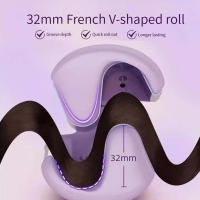 Rizador De Pelo Profesional 32mm French Hair Curler Olla De Pavo Rizado Corrugado Secado Y Secado Rápido Voluminizador Herramienta De Estilo - details 4