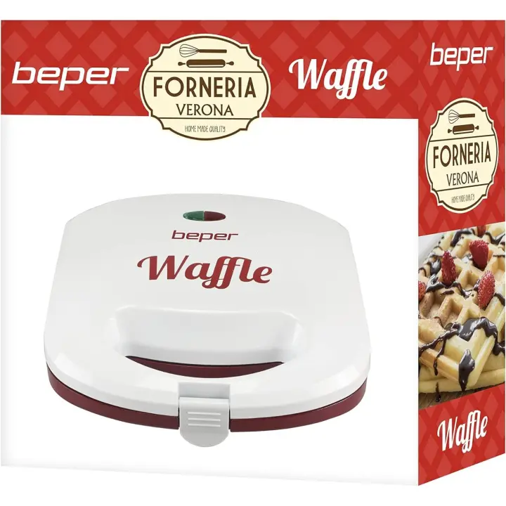 Gofrera BEPER BT.602H Rojo Antiadherente, 780W - 1