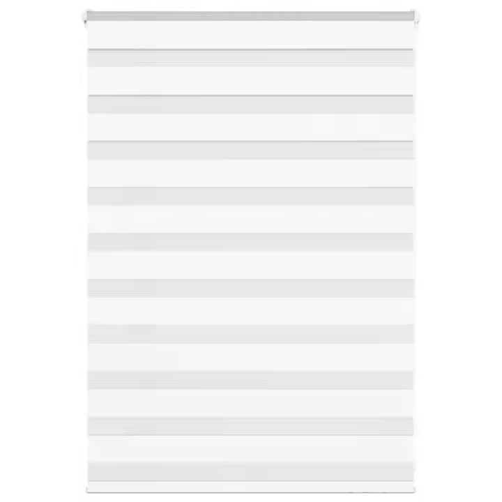 vidaXL Estor cebra blanco 105x100 cm tejido ancho 100,9 cm poliéster - 1