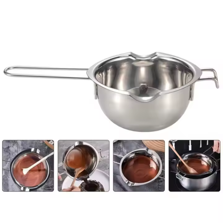 Pote De Cera De Vela De Acero Inoxidable Para Derretir Chocolate Y Caramelos Con Manija Resistente Al Calor Accesorio Para Fabricación De Velas - 1