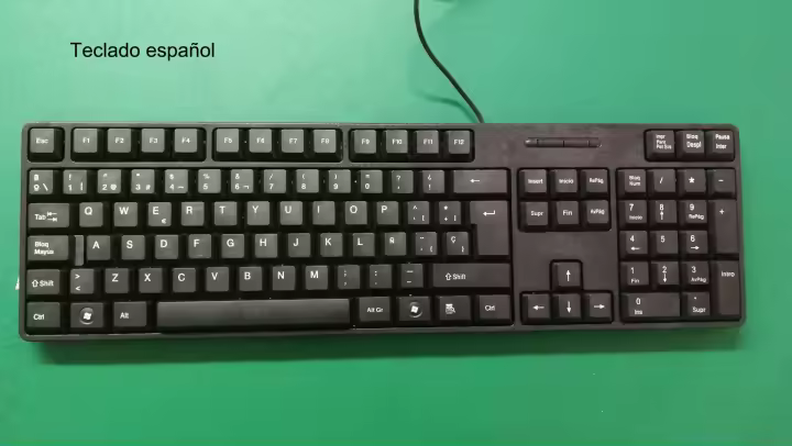 Teclado De Juego Con Teclas De Letras En Español Francés Ruso Árabe 104 Teclas Cableado USB Para Computadora ZUIDID - 1