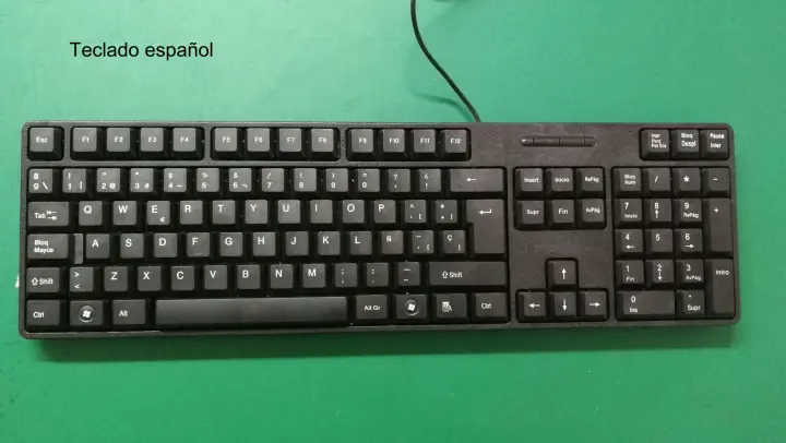 Teclado De Juego Con Teclas De Letras En Español Francés Ruso Árabe 104 Teclas Cableado USB Para Computadora ZUIDID - 1