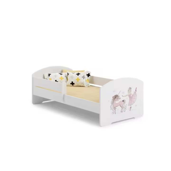 Cama de criança 160 x 80 colchão e estrado incluídos Kobi Luk Girl with unicorn - 1