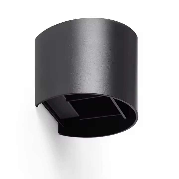 Ledkia Aplique de Pared Exterior LED 6W Aluminio Superficie Pared Arhus Negro - 1