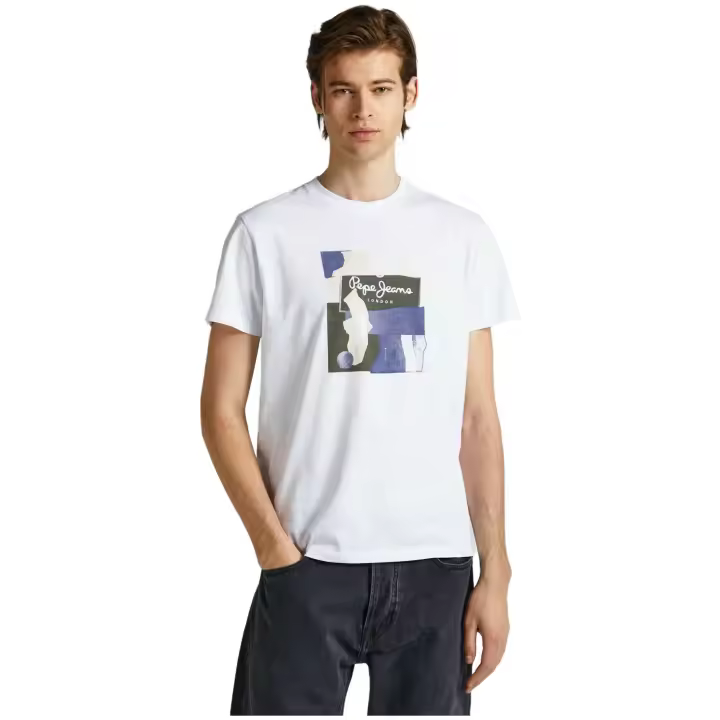 Camiseta de Manga Corta Pepe Jeans Oldwive para hombre en color blanco - 1