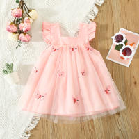 Vestido De Princesa Para Niñas Con Alas De Mariposa Y Tirantes Colgantes Vestido De Malla Lindo Para Verano Adecuado Para Niñas De 0-3 Años Estilo Cute Material Poliéster - details 14