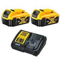 DeWalt DCB115P2-QW Kit Pack 2 Baterías de Carril XR 18 V Li-Ion 5 A.H, 220 V, Negro/Amarillo - details 0